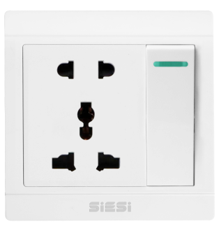 Ổ cắm 2, 3 chấu kết hợp công tắc đơn 1 chiều/ 2 chiều - 10A