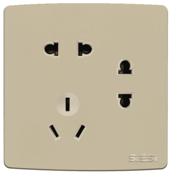 Ổ cắm ba : 2 chấu, 3 chấu - 10A