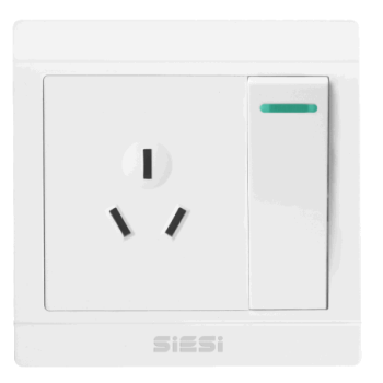 Ổ cắm đơn 3 chấu kết hợp công tắc - 16A