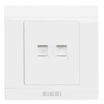 Ổ cắm 1 thoại (RJ11) 1 Lan (45)