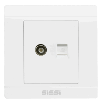 Ổ cắm 1 thoại (RJ11) 1 tivi