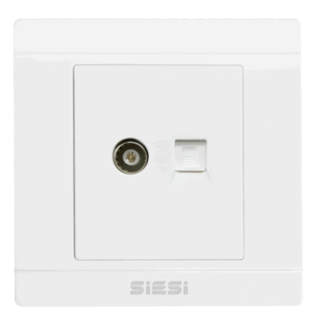 Ổ cắm 1 tivi 1 Lan (RJ45)